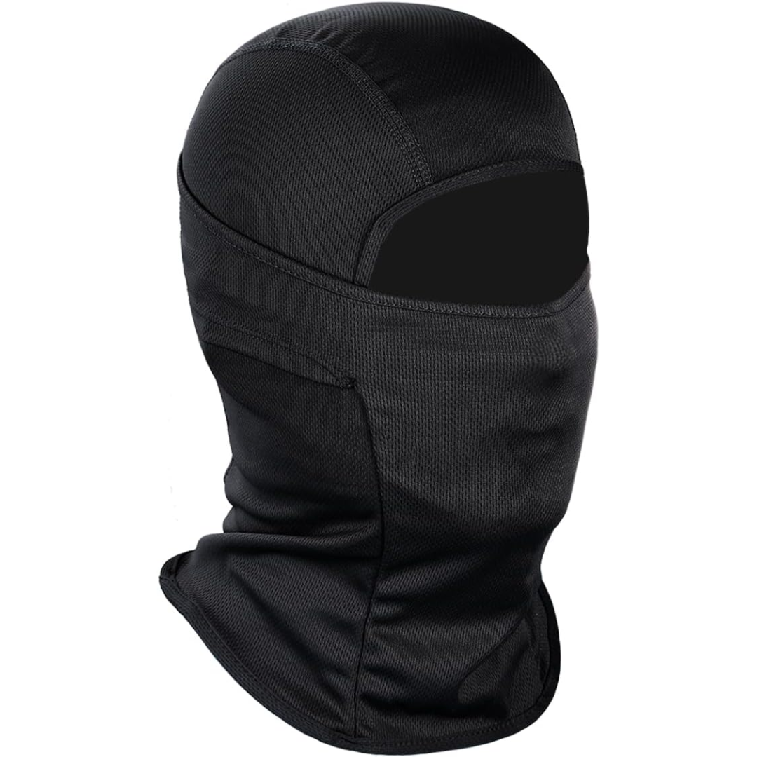 AlpineShield lightweight ski mask, breathable balaclava, full face sun & wind protection.