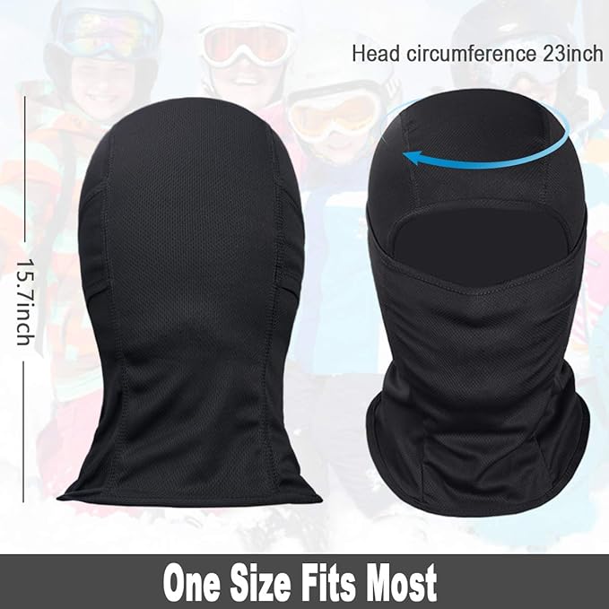 Side view of AlpineShield lightweight balaclava, versatile face mask for sun, wind & cold protection.