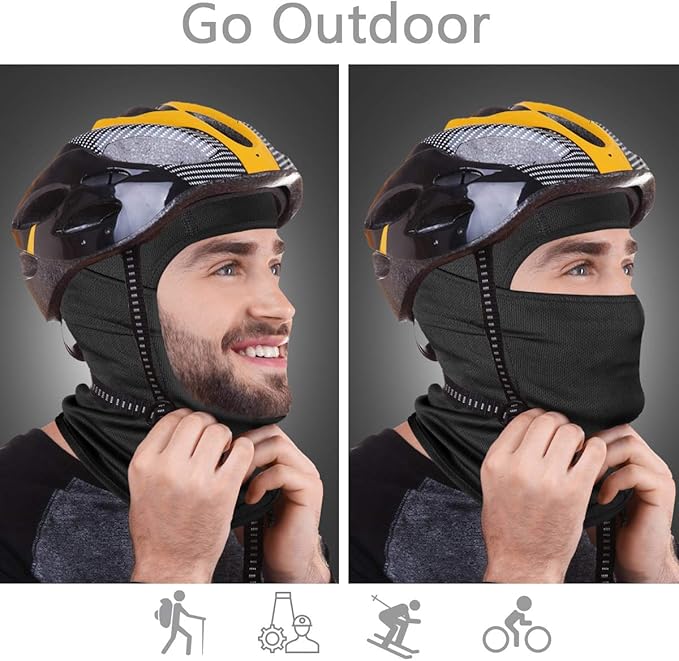 Comfortable, breathable lightweight balaclava, all-season face mask with UV protection for active men & women.