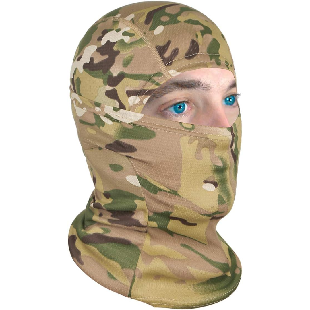Women's lightweight ski mask, breathable balaclava for winter sports, cycling & UV sun protection.