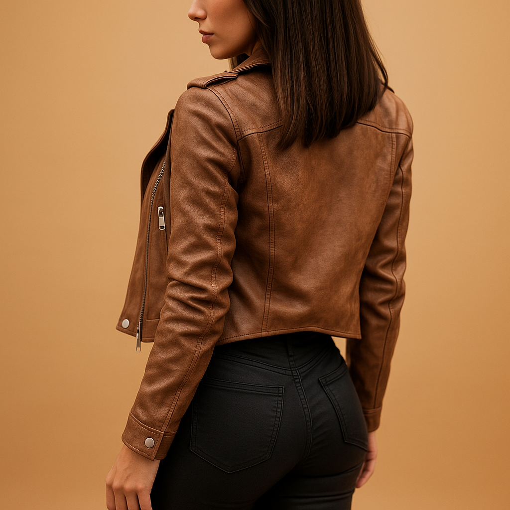 Perfect spring/fall women's outerwear: a lightweight tailored jacket providing elegant, versatile fashion for any occasion.