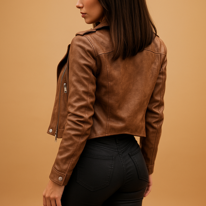Perfect spring/fall women's outerwear: a lightweight tailored jacket providing elegant, versatile fashion for any occasion.