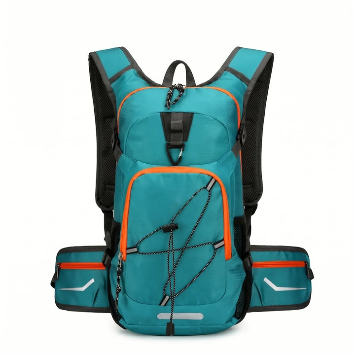 Compact lightweight hydration pack, perfect hiking backpack & cycling gear for active outdoor use.