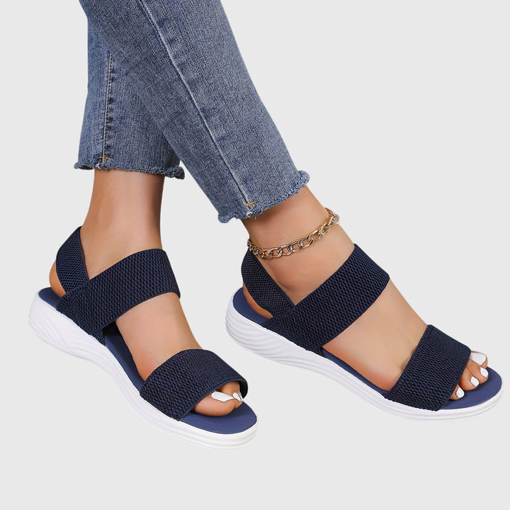 Adjustable women's summer sandals, orthopedic features ensure maximum comfort and foot support.