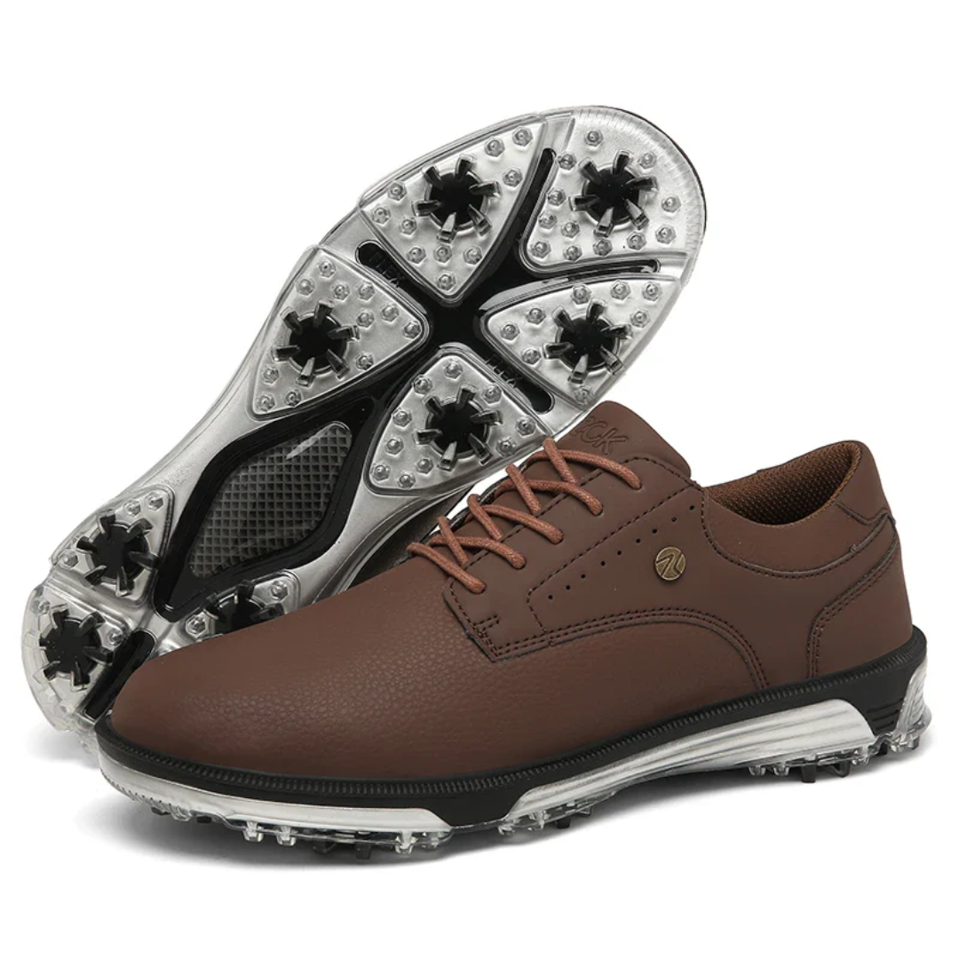 Premium men's waterproof golf shoes, limited edition for ultimate performance, comfort, and golf style.