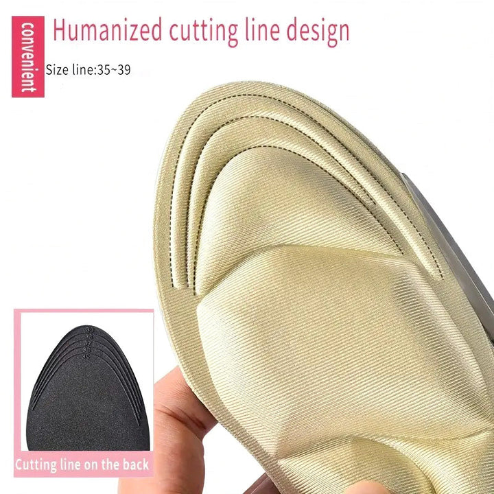 Trim-to-fit unisex memory foam heel inserts for customized foot comfort and shock absorption.