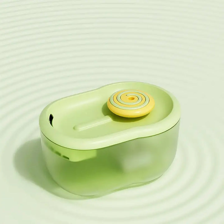 Pet water fountain shaped like a lollipop, ideal for dog and cat hydration, a fun pet supply.