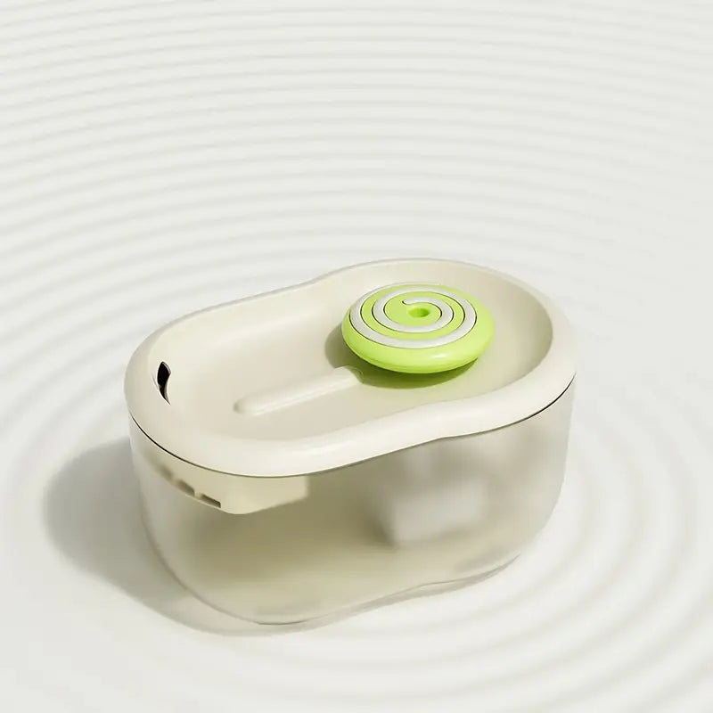 Close-up of lollipop design pet water fountain, providing fresh water for cats and dogs, essential pet supply.