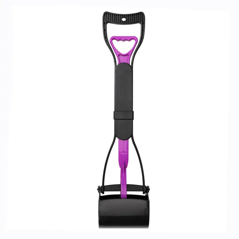 Hygienic pet waste remover and bag grabber for dog owners' convenience.