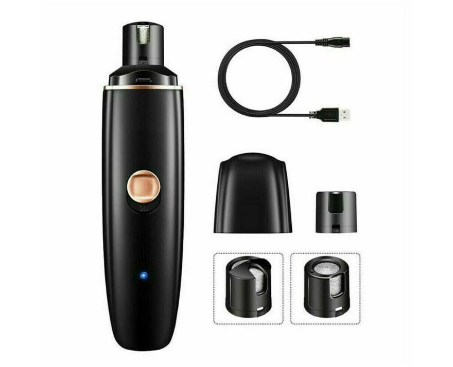 Ergonomic rechargeable pet nail grinder, ideal for stress-free dog and cat grooming at home