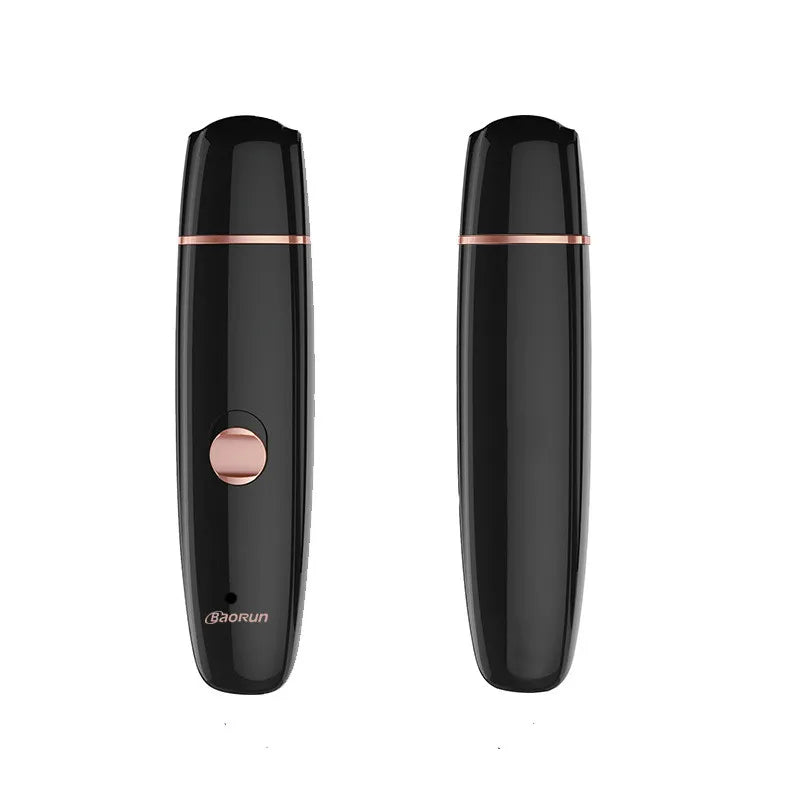 Portable low-noise pet nail grinder held by hand, showcasing its compact design for easy handling