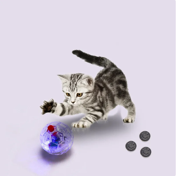 Luminous LED football dog toy, glowing in the dark for interactive pet playtime