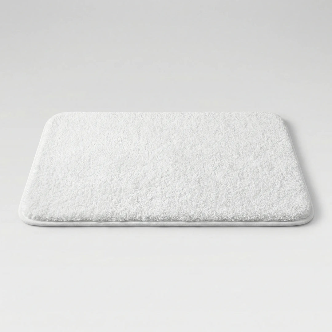 Flowique wave pattern bath mat, super absorbent & non-slip for a stylish, safe bathroom environment.