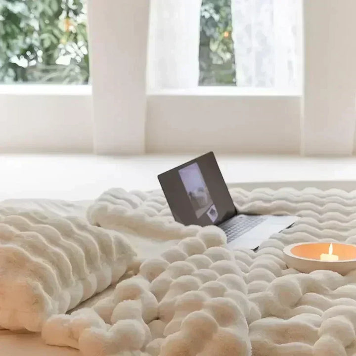 Deluxe anti-pilling faux fur blanket, perfect for adding cozy softness to any space.