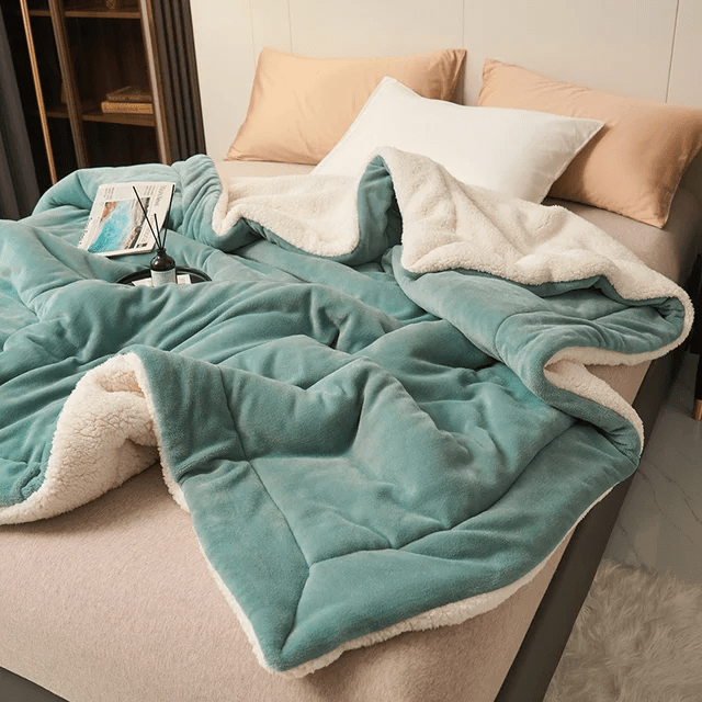 Ultra-soft, plush fleece blanket. Cozy and warm throw for luxurious comfort and home decor.