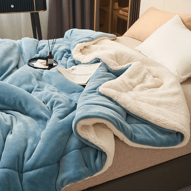 Elegant fleece blanket, a plush and warm home decor accent. Cozy throw for luxurious comfort.