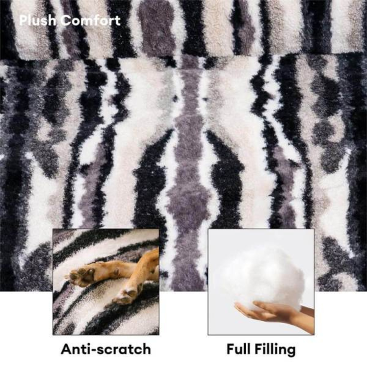 Overhead view of a New4 Nordic plush dog mat for sofa, designed as a pet protector and stylish pet bed