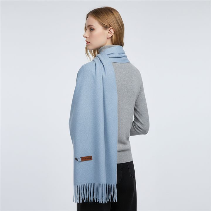 Stylish women's winter wrap, a versatile oversized scarf for chilly weather.