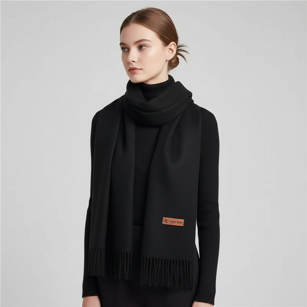 Warm and luxurious women's shawl, perfect oversized scarf for cold days.