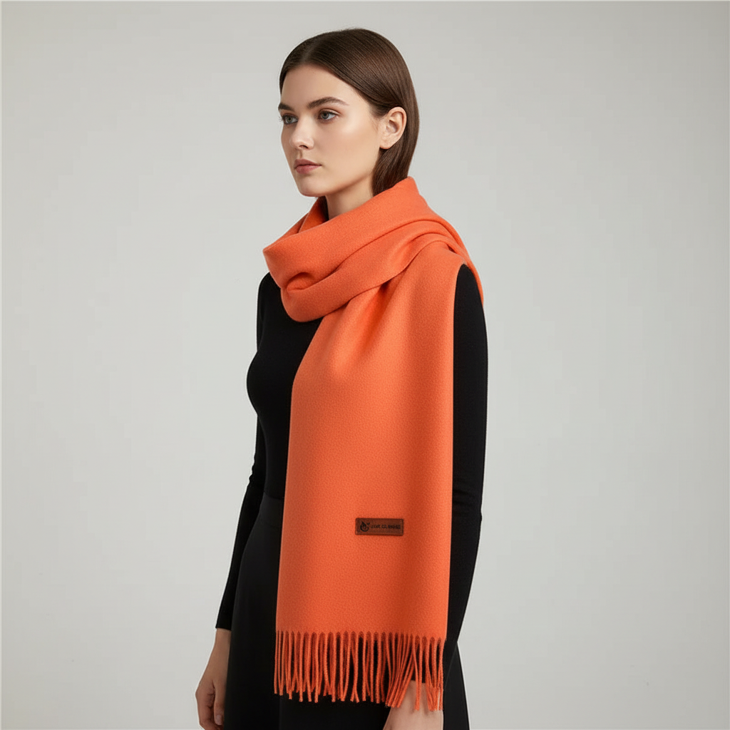 Gift for her: elegant women's oversized comfort scarf, versatile winter wrap.