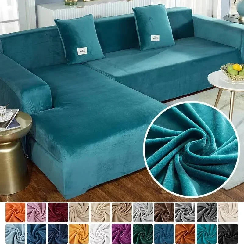 Luxurious stretch velvet sofa cover for ultimate furniture protection.