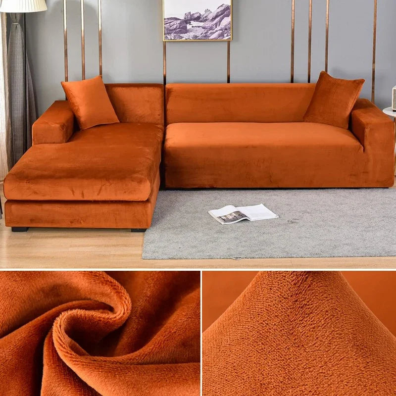 Revitalize your couch with a premium stretch velvet furniture protector.