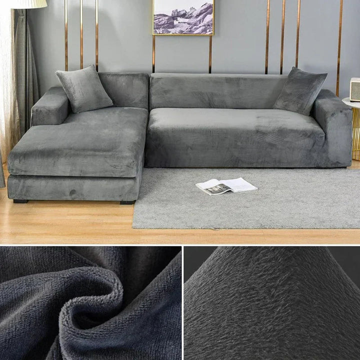 Soft velvet elastic sofa cover, offering luxurious comfort and home decor upgrade.