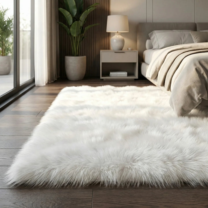 Stylish shag bench runner, ideal for hall or entryway. Non-slip, soft pile enhances home decor with waves.
