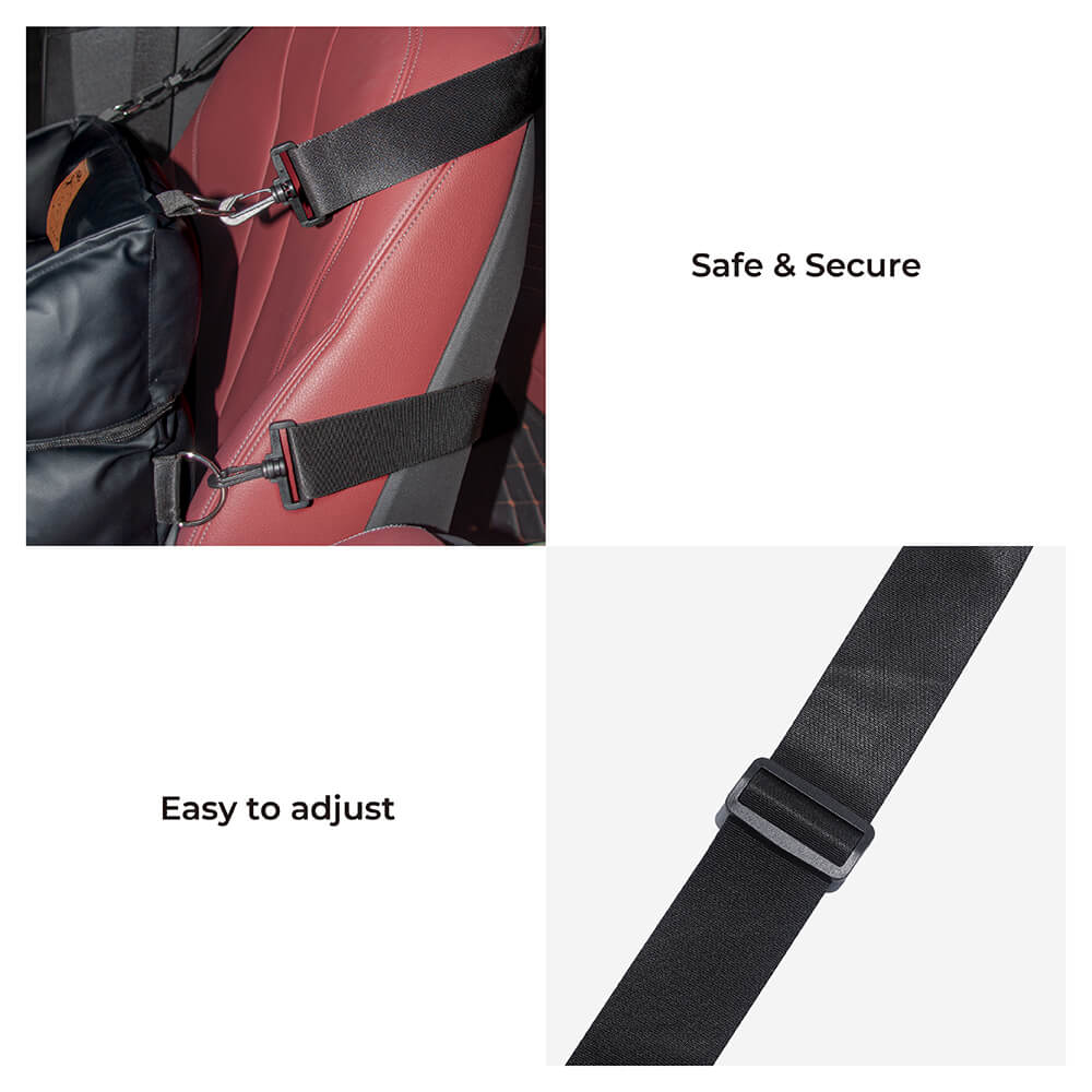 Elegant leather dog bed for car, providing secure and cozy travel