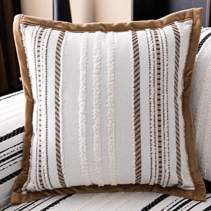 Sectional sofa covered with a non-slip chenille protector, ideal for pet owners.