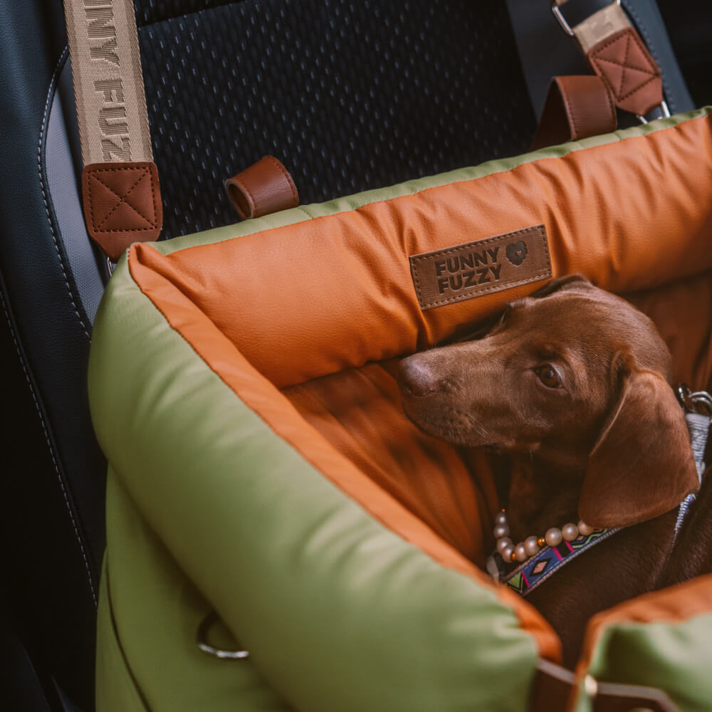 Comfortable dog car bed for medium dogs, a premium solution for pet travel.