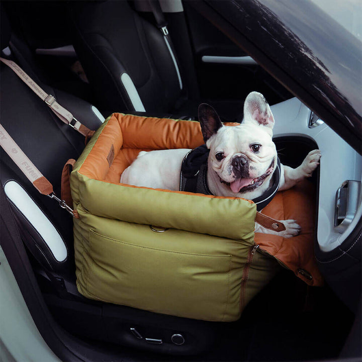 Premium dog booster seat, a comfortable vehicle pet bed for all car adventures.