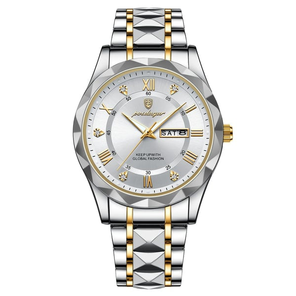 Premium men's watch, waterproof & luminous, with date. A perfect durable accessory and gift for him.