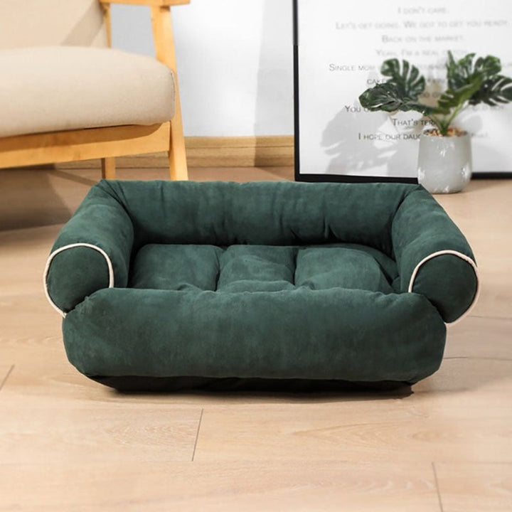 Stylish pet sofa, comfortable dog bed with raised edges, perfect pet furniture for any home decor