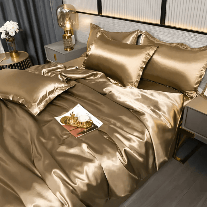 Soft, comfortable polyester bedding set, perfect for a cozy bedroom oasis and luxurious sleep experience.