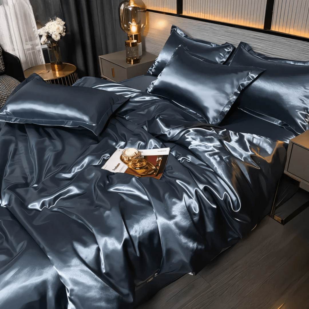 Experience luxury with this premium polyester bedding set, offering ultimate comfort and elegant bedroom style.