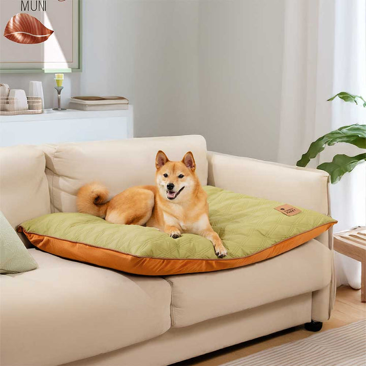 Luxury reversible calming dog bed mat, dual-sided for all-season pet comfort