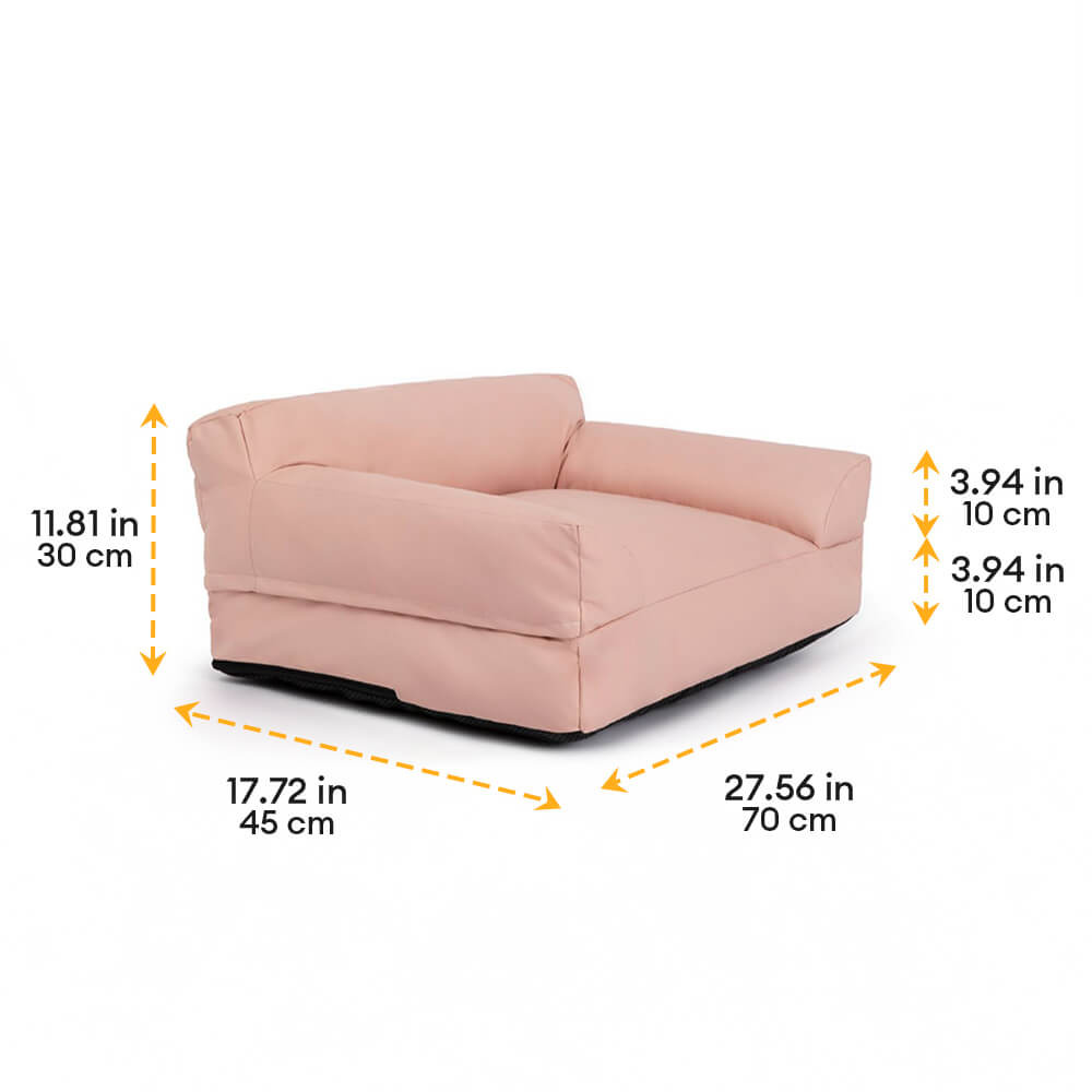 Luxury pet sofa bed, waterproof fabric, supportive bolsters, anti-scratch for durable use