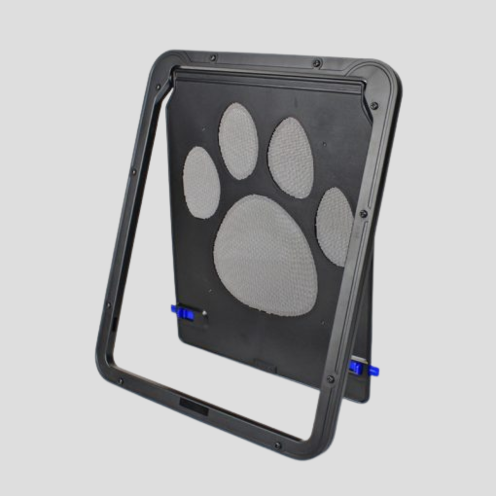 Magnetic cat flap provides secure pet access, easy install for cats and small dogs