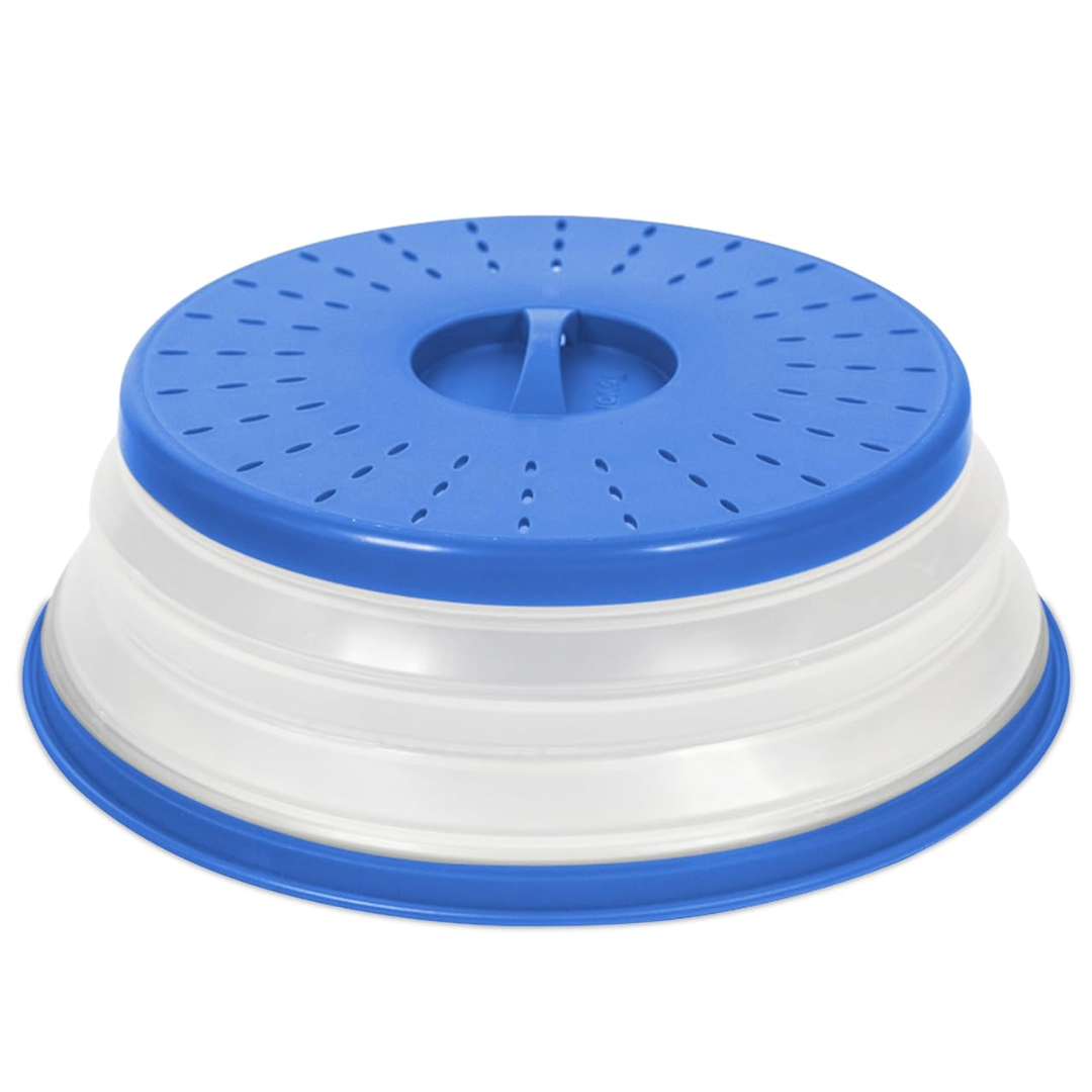 Say goodbye to microwave messes! Reusable foldable silicone splatter cover for a clean & tidy kitchen.