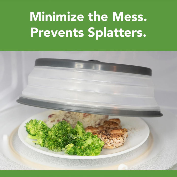 Protect your microwave from splatters with this foldable silicone lid. Reusable & easy to clean kitchen tool.