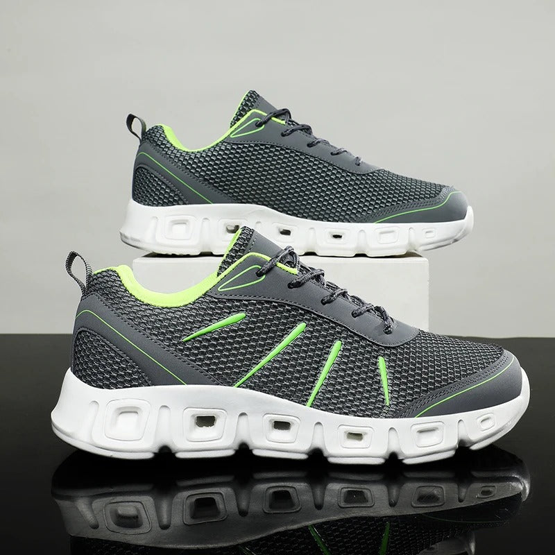 Sand-colored unisex athletic shoes, ultra-lightweight and comfortable, perfect for running, walking, and daily wear.