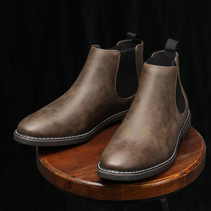 Relaxed men's suede Chelsea boots, great casual slip-on comfort for everyday wear & men's style.