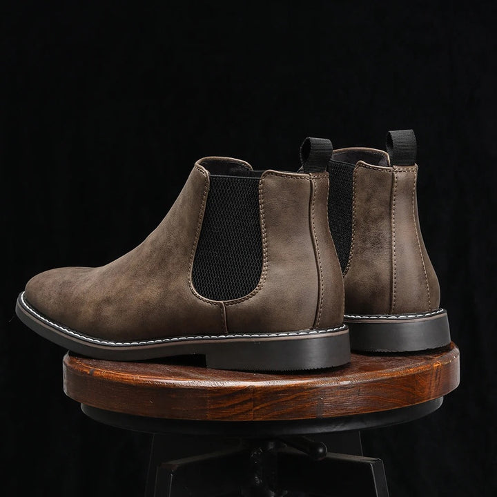 Men's ultimate comfort slip-on Chelsea boots, designed for all-day wear, support & sophisticated fashion.