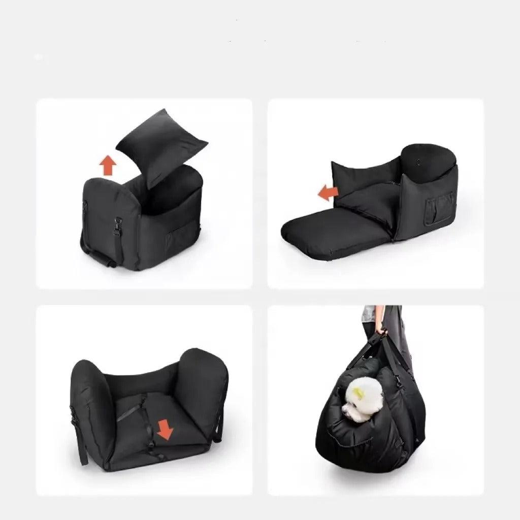 Dog Waterproof Travel Bolster Car Seat Bed