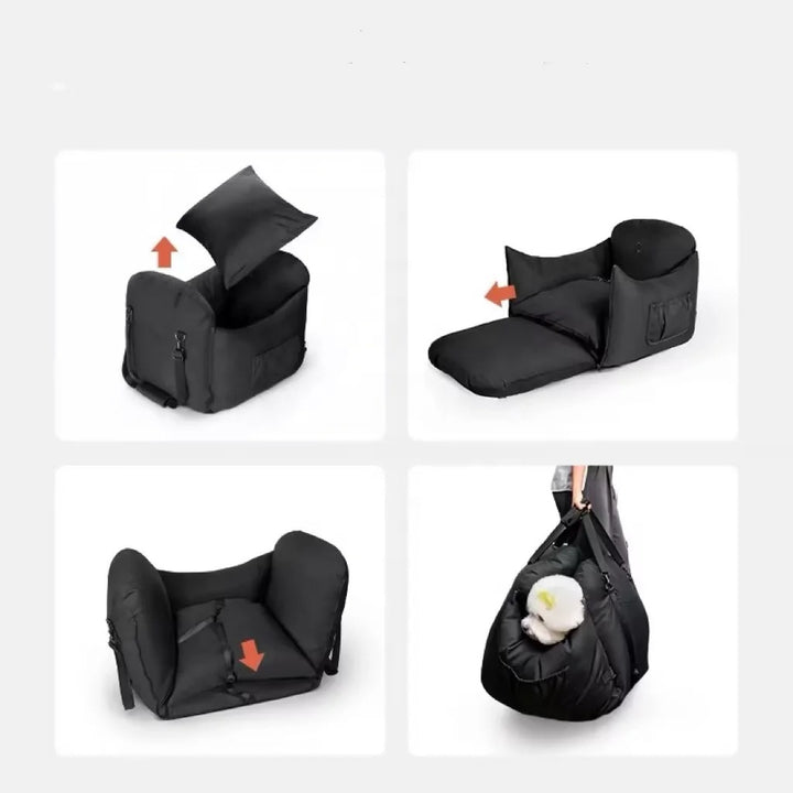 Dog Waterproof Travel Bolster Car Seat Bed