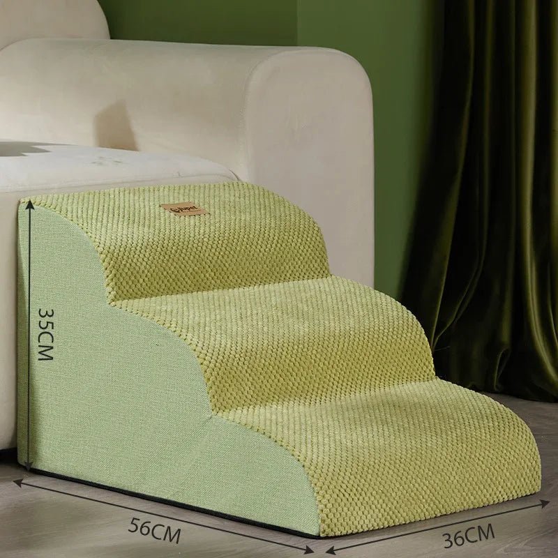 Washable memory foam dog stairs, perfect for senior pets or small breeds needing joint support.