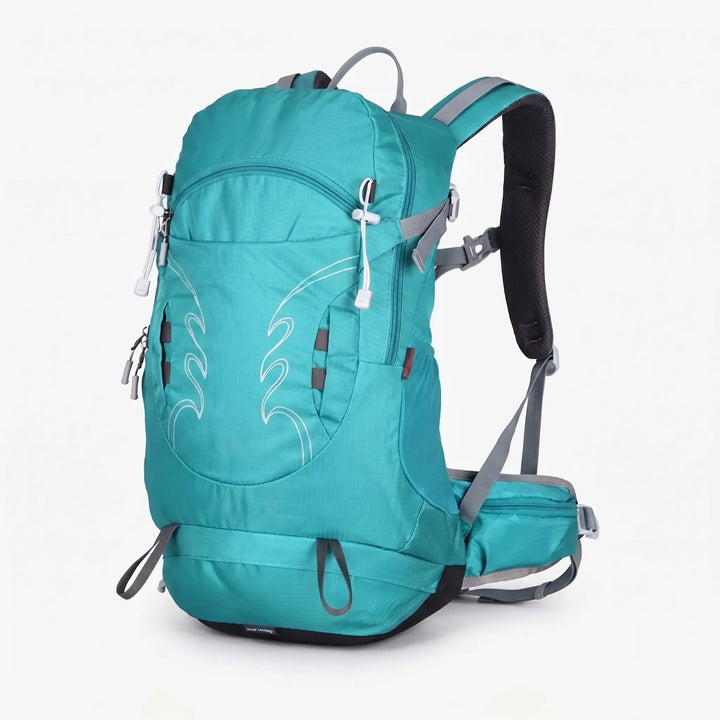 Front view of men's 30L hiking backpack, ideal outdoor gear for trail and adventure.