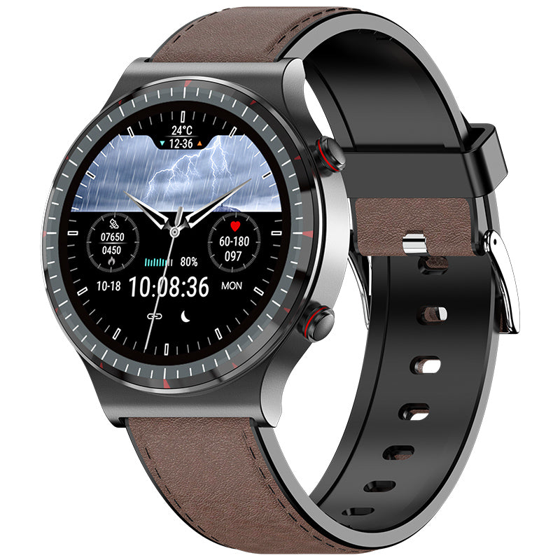 Sophisticated men's wearable tech: ECG, SpO2, heart rate, and sleep quality monitor.