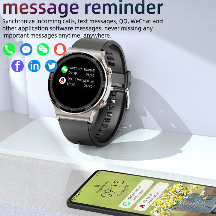 Wearable tech for men: Smart health tracker with ECG, SpO2, and fitness monitoring.